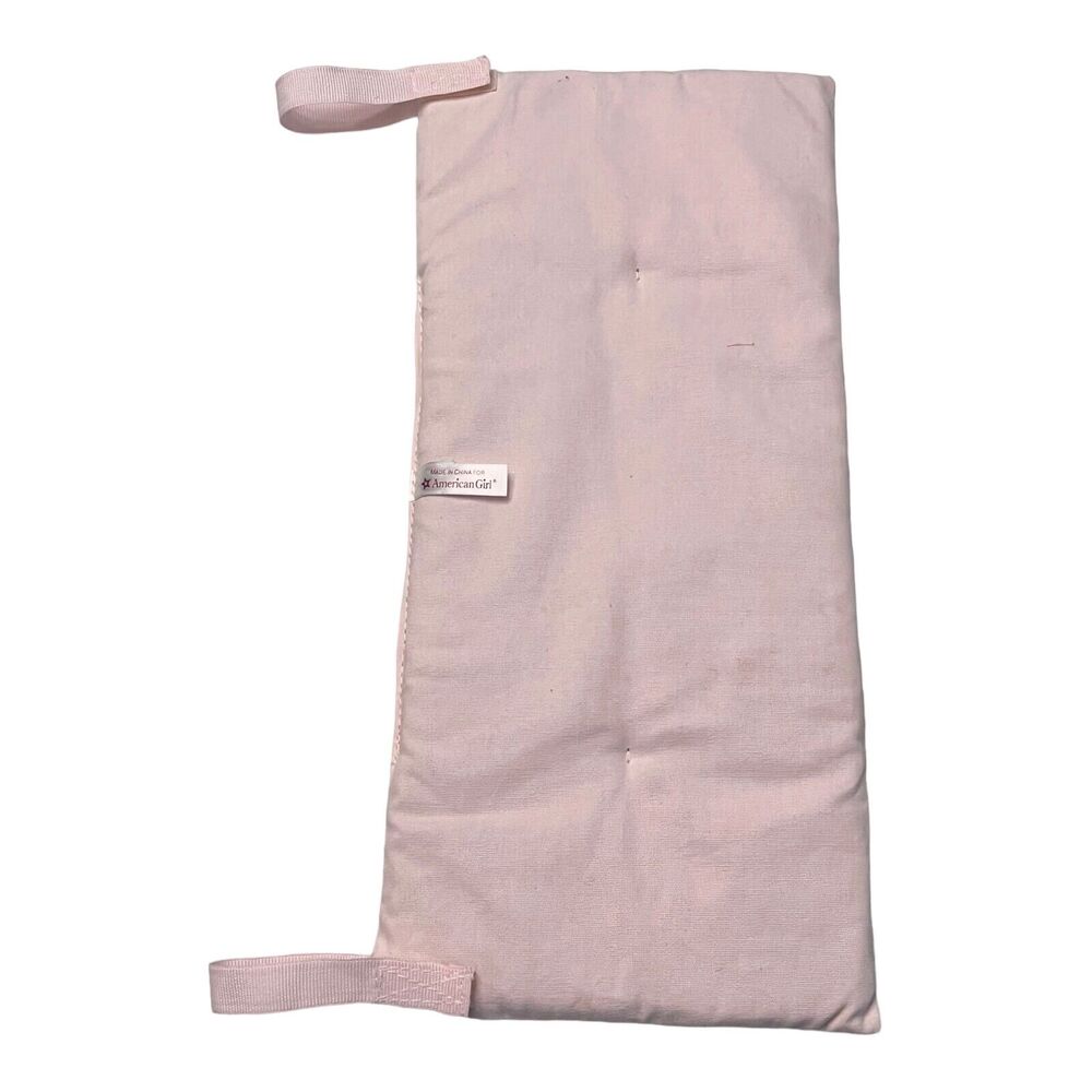 American Girl Doll Pink Cushion Pad Mattress 11.5” Straps Crib Trundle Bedding